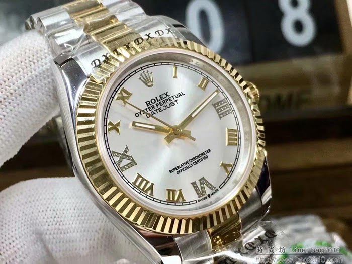 ROLEX勞力士 日誌系列 全新款 經典羅馬刻度設計 奢華典雅 男士腕表  wssb3723